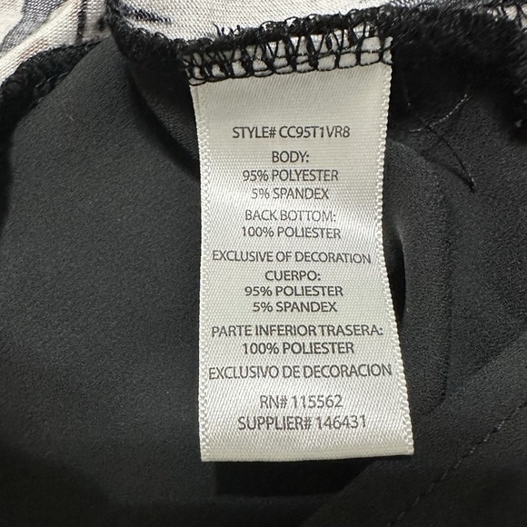 Coffee & Cake Blouse Womens Size S Animal Print Lace-Up Sheer Back Mob Wife - Picture 4 of 5